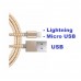 Cable USB ChargerDATA 2 in 1 Gold